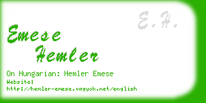 emese hemler business card
